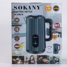 Чайник електричний 3 літри електрочайник Sokany
