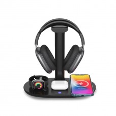 Бездротовий зарядний пристрій Senxin 4-in-1 Headphone Stand Wireless Charger док станція