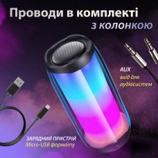 Портативна колонка з підсвічуванням 10 вт bluetooth акустика колонка для телефону