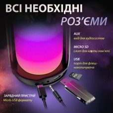Портативна колонка з підсвічуванням 10 вт bluetooth акустика колонка для телефону