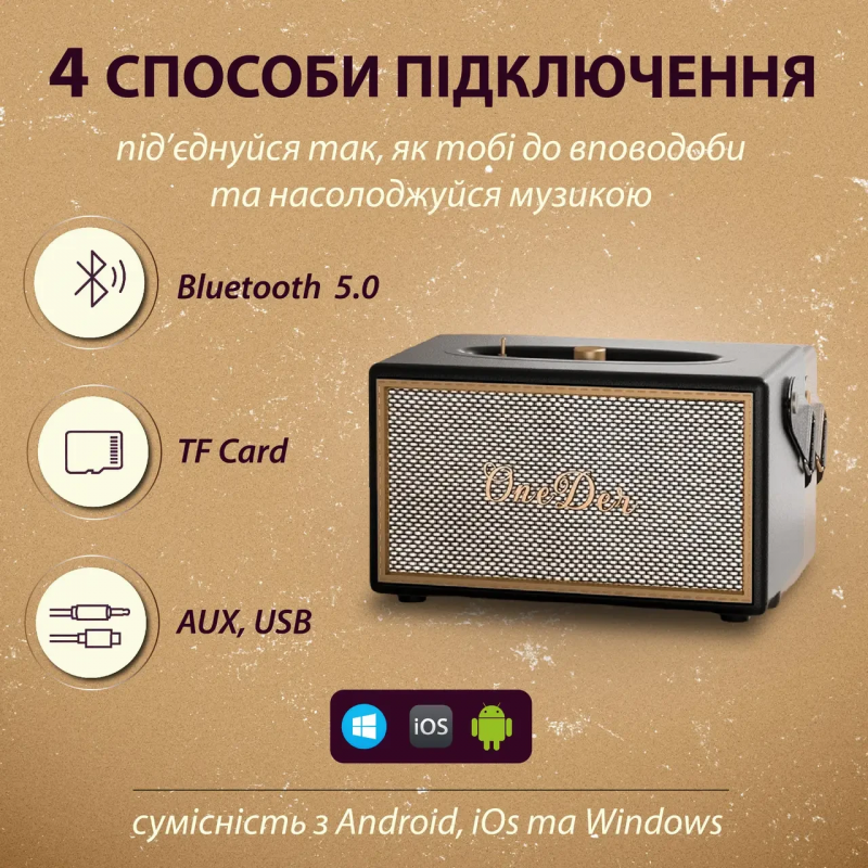 Міні колонка для телефона бездротова акустика портативна колонка з fm радіо Чорний