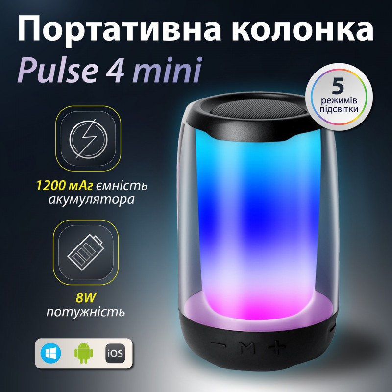 Портативна міні колонка для телефону бездротова акустика bluetooth колонка з мікрофоном