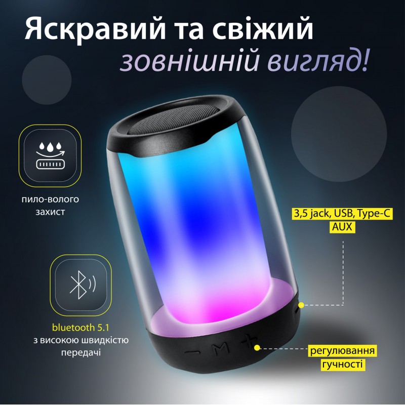 Портативна міні колонка для телефону бездротова акустика bluetooth колонка з мікрофоном