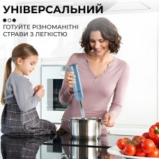 Ручний занурювальний блендер професійний Sokany портативний нержавіючий електричний для смузі 300 Вт Блакитний