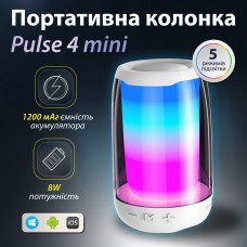 Портативна міні колонка для телефону бездротова акустика bluetooth колонка з мікрофоном Білий