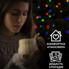 Гірлянда нитка світлодіодна GarlandoPro 100 LED 6м 8 режимов гірлянда новорічна