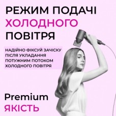 Стайлер 5в1 фен для волосся професійний фен з дифузором для кучерявого волосся Фіолетовий