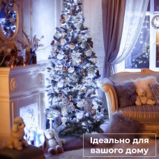 Гірлянда нитка світлодіодна GarlandoPro 100 LED 6м 8 режимов гірлянда новорічна Білий
