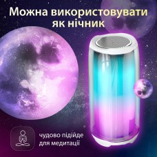 Портативна колонка 8 Вт с підсвічуванням і USB колонка в машину колонка для телефона Білий