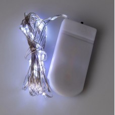 Гірлянда світлодіодна на батарейках GarlandoPro 30LED 3м мідний дріт гірлянди роса Білий
