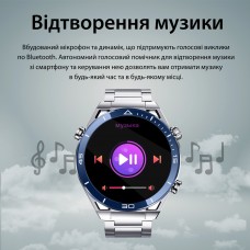 Смарт годинник чоловічі водонепроникні розумні годинники з nfc годинник для вимірювання тиску Сірий