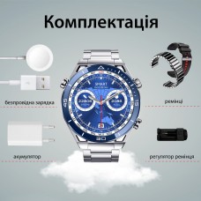 Смарт годинник чоловічі водонепроникні розумні годинники з nfc годинник для вимірювання тиску Сірий