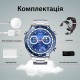 Смарт годинник чоловічі водонепроникні розумні годинники з nfc годинник для вимірювання тиску Сірий