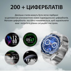Смарт годинник чоловічі водонепроникні розумні годинники з nfc годинник для вимірювання тиску Сірий