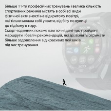 Смарт годинник чоловічі водонепроникні розумні годинники з nfc годинник для вимірювання тиску Сірий