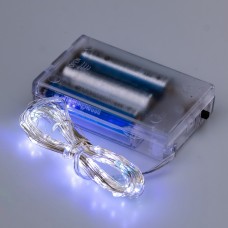 Гірлянда світлодіодна на батарейках GarlandoPro 100LED 10 метрів мідний дріт світлодіодна гірлянда Білий