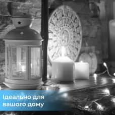 Гірлянда світлодіодна на батарейках GarlandoPro 100LED 10 метрів мідний дріт світлодіодна гірлянда Білий
