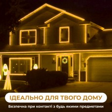 Гірлянда вулична стрічка світлодіодна Дюралайт 480 LED 16м морозостійка прозорий дріт Жовтий