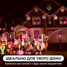 Гірлянда вулична стрічка світлодіодна Дюралайт 480 LED 16м морозостійка прозорий дріт Мультиколор
