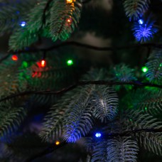 Гірлянда нитка 6м на 100 LED лампочок світлодіодна чорний провід 8 режимів роботи