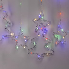 Гірлянда штора світлодіодна GarlandoPro зірка та ялинка 120LED 3х0,9 м 8 режимів