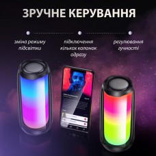 Портативна колонка з підсвічуванням 10 вт bluetooth акустика колонка для телефону Білий