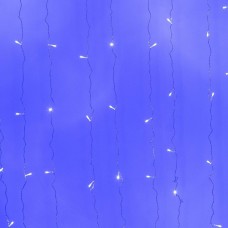 Гірлянда штора 2х2 м 240 LED світлодіодна мідний провід 8 ниток Синій