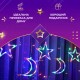 Гірлянда світлодіодна штора GarlandoPro зірка і місяць 108LED 3х0,9 м гірлянда зірка