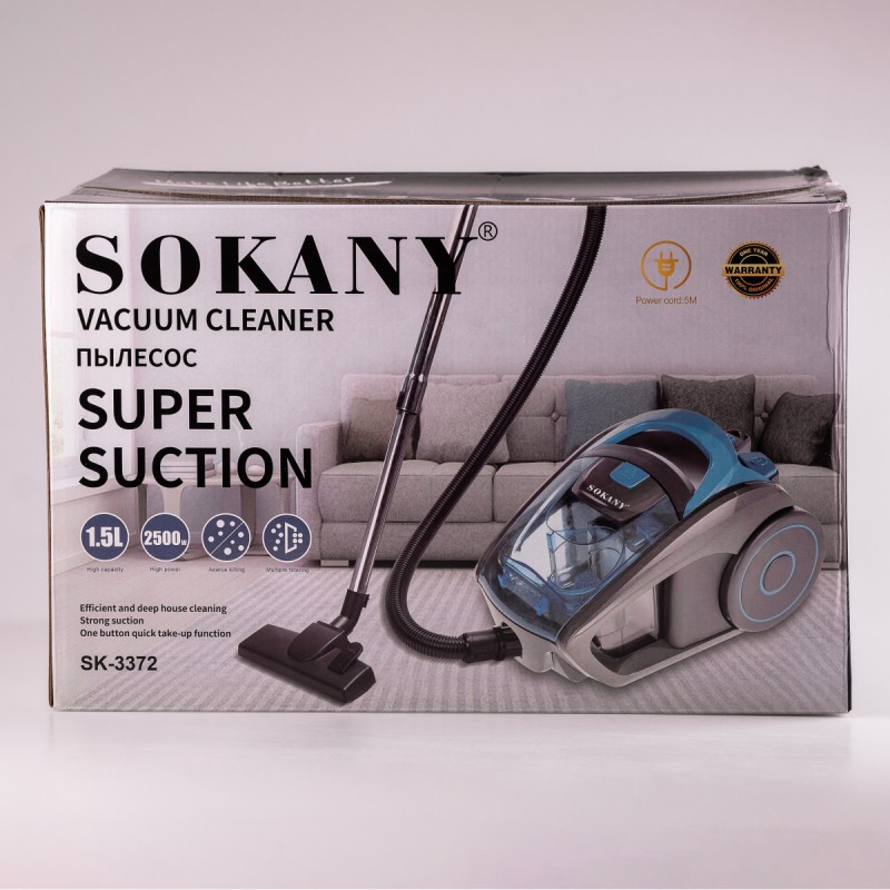 Пилосос Sokany Super Suction Vacuum Cleaner 2500W 1.5l пилососи