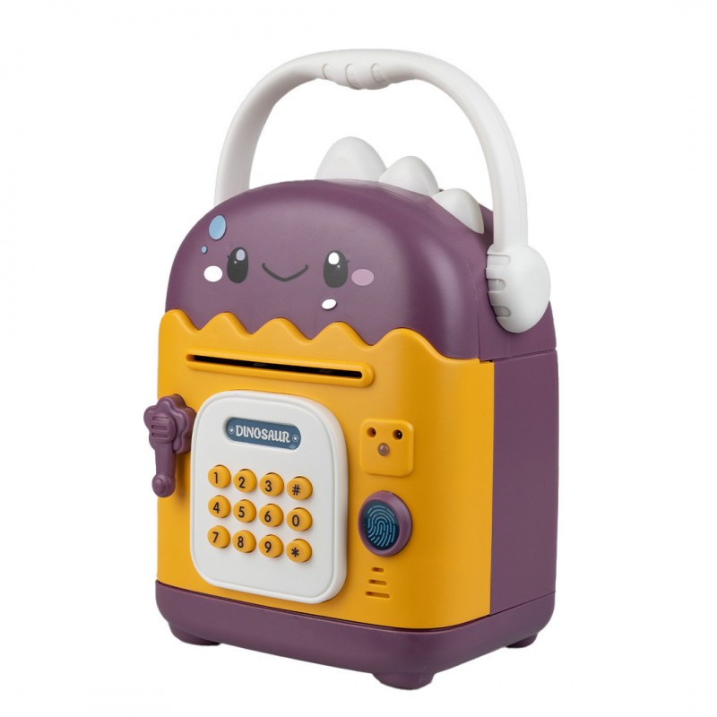 Сейф скарбничка дитяча Dinosaur Piggy Bank з відбитком пальця і розпізнаванням обличчя дитяча сейф скарбничка