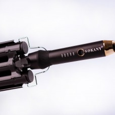 Плойка керамічна щипці для волосся потрійна плойка 25 мм Sokany SK-669