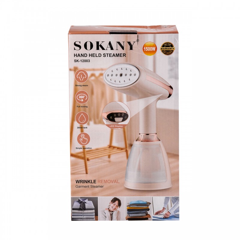 Відпарювач ручний Sokany SK-12003 Hand Held Steamer 1500W 260ml відпарювач для одягу