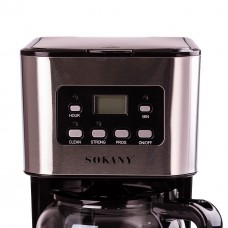 Кавоварка крапельна Sokany CM-121E Cofee Maker 950W 1.5l електрокавоварка