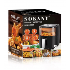Аерофритниця 5л безмасляна фритюрниця Sokany аерогриль настільний 1400W мультипечі