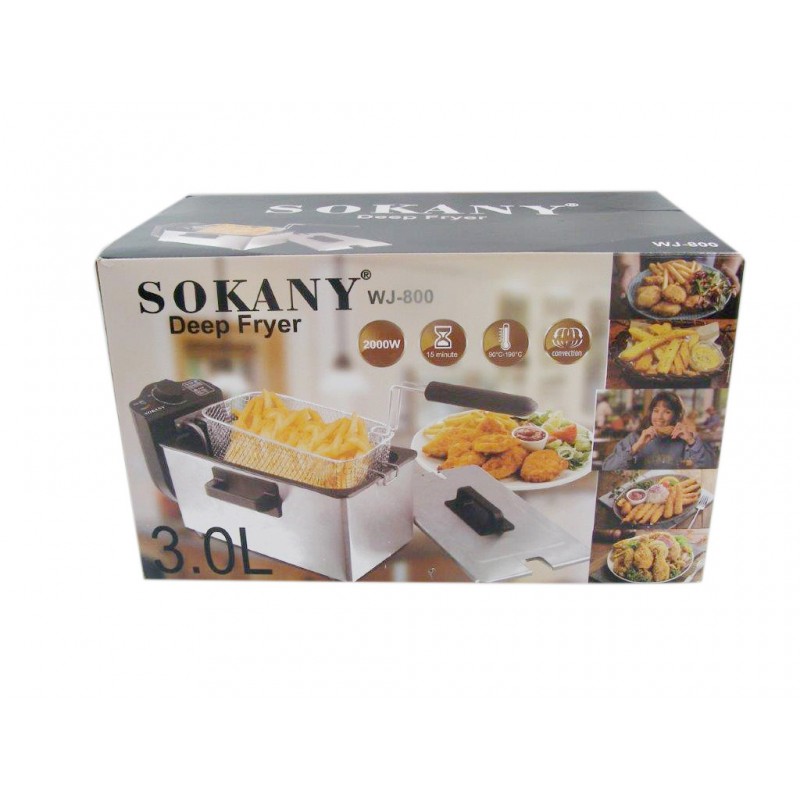 Професійна фритюрниця настільна електрична 3.5 л SOKANY електрофритюрниця 2000 Вт