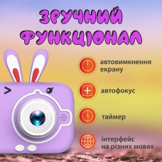 Фотоапарат дитячий міні акумуляторний з USB, цифрова фотокамера Фіолетовий