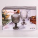 Винний келих рифлений фужери для вина келих на низькій ніжці 6 шт Tea Color