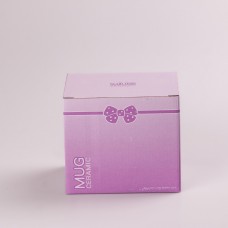 Чашка керамічна Rainbow Ceramic Mug 400ml Pink з кришкою і ложкою кухоль для чаю з кришкою Блакитний