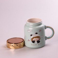 Кухоль керамічний Creative Show Ceramics Cup Cute Girl 420ml кухоль для чаю з кришкою