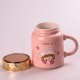 Кухоль керамічний Creative Show Ceramics Cup Cute Girl 420ml кухоль для чаю з кришкою Рожевий
