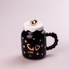 Кухоль керамічний Creative Show Ceramic Cup 400мл з кришкою чашка з кришкою