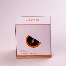 Кухоль керамічний Creative Show Ceramic Cup 400мл з кришкою чашка з кришкою Чорна з білими сердечками