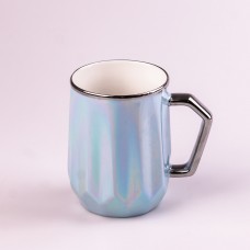 Чашка керамічна Glaze 450мл у дзеркальній глазурі чашки для кави Блакитний