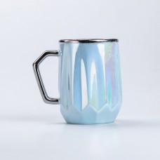 Чашка керамічна Glaze 450мл у дзеркальній глазурі чашки для кави Блакитний