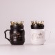 Набір керамічних чашок Queen & King 450 з кришкою 2 штуки чашка з кришкою