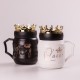 Набір керамічних чашок Queen & King 450 з кришкою 2 штуки чашка з кришкою