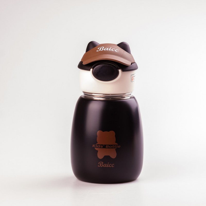 Термос дитячий з поїльником Baicc Kids Bottle 500ml термос із трубочкою для дітей Чорний