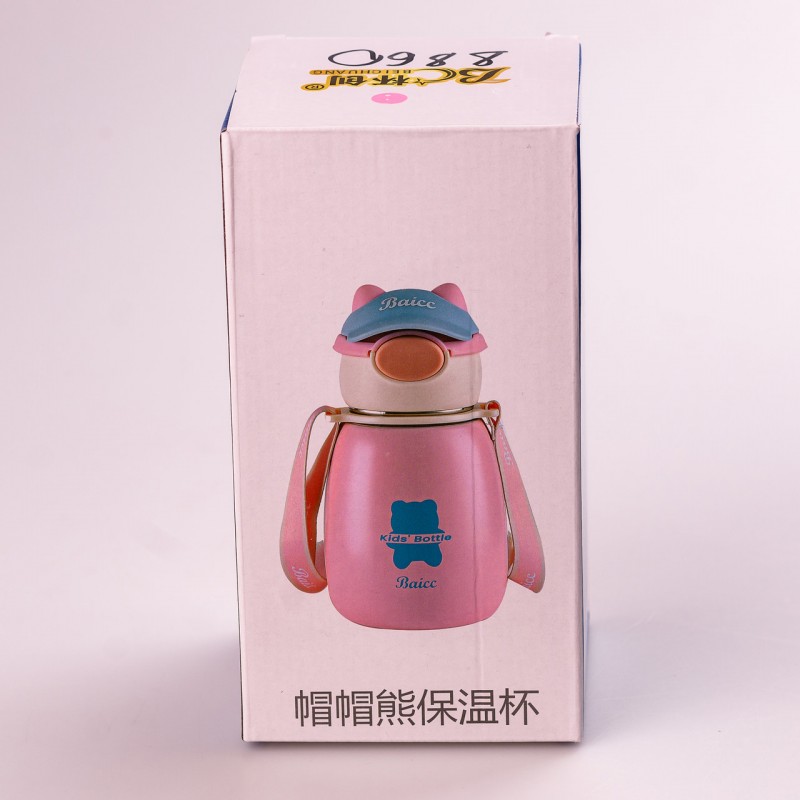 Термос дитячий з поїльником Baicc Kids Bottle 500ml термос із трубочкою для дітей Чорний