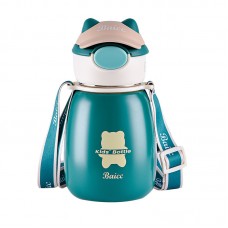 Термос дитячий з поїльником Baicc Kids Bottle 500ml термос із трубочкою для дітей Зелений