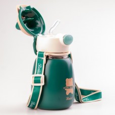 Термос дитячий з поїльником Baicc Kids Bottle 500ml термос із трубочкою для дітей Зелений